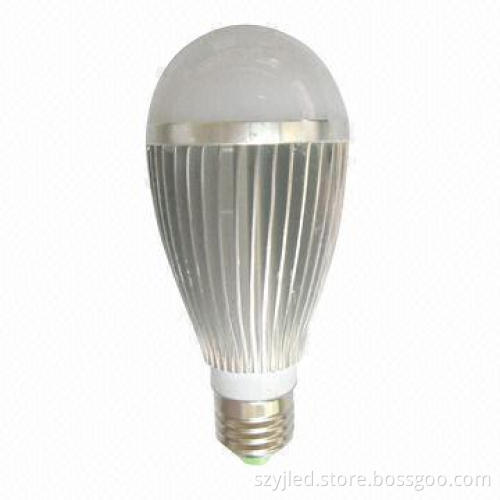 7W E27 LED Bulb with 100 to 240V AC Input Voltage and 630lm Luminous Flux